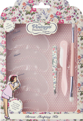 

Vintage Cosmetic Brow Shaping Kit Eyebrow Stencil(4)