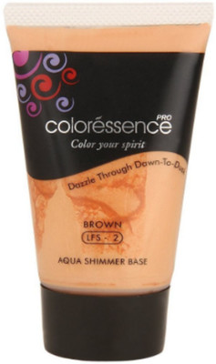 

Coloressence Aqua Shimmer Base, Brown with Shimmer Foundation(Brown, 35 ml)