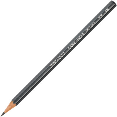 

Caran D'Ache Graphite 775.254 Grafwood Artist Extra Fine (4B) Pencil(Pack of 10)