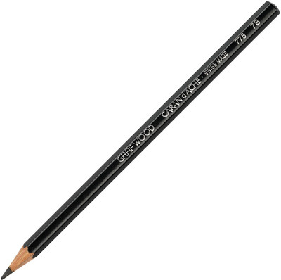 Caran D'Ache Graphite 775.257 Grafwood Artist Extra Fine (7B) Pencil(Pack of 5)