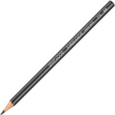 

Caran D'Ache Graphite 775.256 Grafwood Artist Extra Fine (6B) Pencil(Pack of 10)