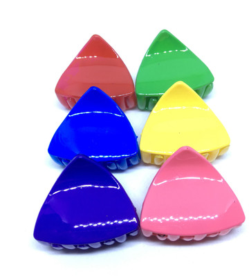 

M K Designs Hair Clutcher-Set of 6 SMALL Size Hair Clip, Hair Claw(Red, Blue, Green, Yellow, Pink, Purple)