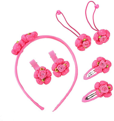 

Ziory Hair Hair Band, Hair Accessory Set, Hair Clip, Hair Pin, Rubber Band(Pink)