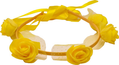 

Lamha Crafts yellow Tiara Head Band(Yellow)