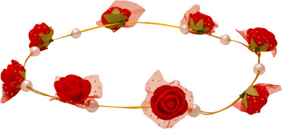 

Lamha Crafts Red Head Tiara Hair Band(Red)