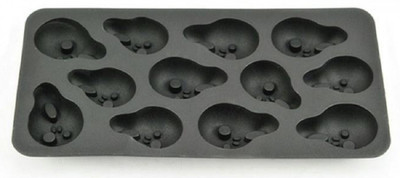 

ShopAis Scream Ice Cube Tray Black Silicone Ice Cube Tray(Pack of 1)