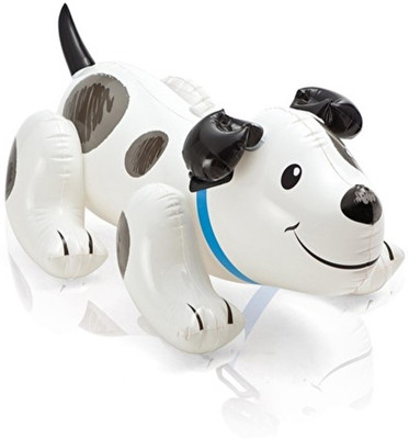 

Intex ® Original Inflatable Puppy Dog Kids Swimming Pool Ride-On Raft Float Inflatable Pool Accessory(Black, White, Grey)