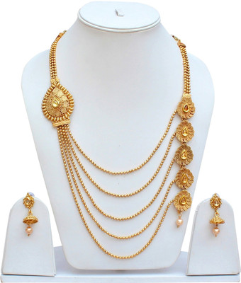 Lucky Jewellery Alloy Gold-plated Gold Jewellery Set(Pack of 1)