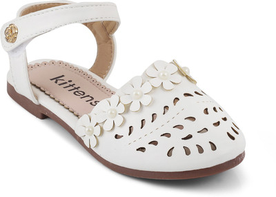 

KITTENS Girls Velcro Flats(Beige
