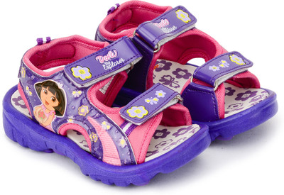 

Dora Girls Velcro Sports Sandals(Purple, Purple/pink