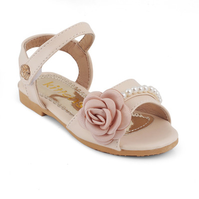 

KITTENS Girls Velcro Flats(Beige