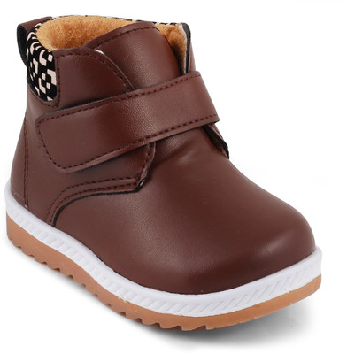 

KITTENS Boys Velcro Casual Boots(Brown