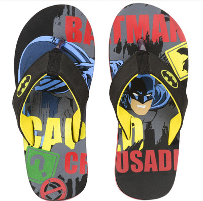 

Batman Boys Slip On Slipper Flip Flop(Black, Black/yellow
