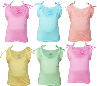 Jo Kids Wear Baby Girls Casual Cotton Blend Knit Top(Multicolor, Pack of 6)