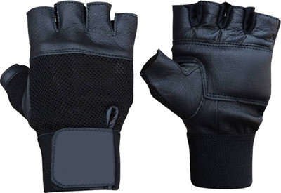 

Hyper Adam AN-94,Gold HEAVY LEATHER PADDING With Wrist Support Netted Gym & Fitness Kit