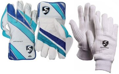 

SG Combo of two, one pair of 'Hillite' Wicket Keeping Gloves and one pair of 'Tournament' Inner Gloves (Men's) (Color On Availability)- Cricket Kit