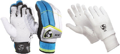

SG combo of two ,one pair of 'Elite' (LightWeight)Batting Gloves and one pair of 'Club' Inner Gloves (Men's) (Color On Availability)- Cricket Kit