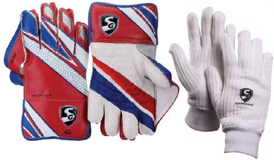 

SG Combo of two, one pair of 'Test' Wicket Keeping Gloves and one pair of 'Tournament' Inner Gloves (Men's) (Color On Availability)- Cricket Kit