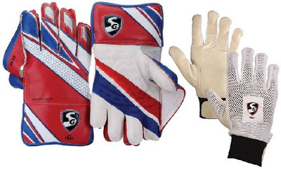 

SG Combo of two, one pair of 'Test' Wicket Keeping Gloves and one pair of 'Test' Inner Gloves (Men's) (Color On Availability)- Cricket Kit