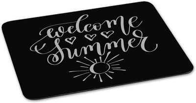 

100yellow Mouse pad | welcome summer Quote Printed Mouse Pad Designer High Quality Anti Skid Mouse Pad For Desktop and Laptop Computer-Black Mousepad(Multicolor)