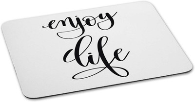 

100yellow Mouse pad | enjoy life Quote Printed Mouse Pad Designer High Quality Anti Skid Mouse Pad For Desktop and Laptop Computer- White Mousepad(Multicolor)