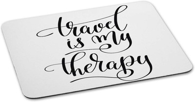 

100yellow Mouse pad | travel is my therapy Quote Printed Mouse Pad Designer High Quality Anti Skid Mouse Pad For Desktop and Laptop Computer- White Mousepad(Multicolor)