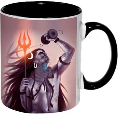 

Ashvah Bhole Baba 1407 Ceramic Mug(350 ml), Black