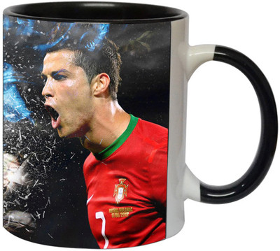 

Ashvah Cristiano Ronaldo 1465 Ceramic Mug(350 ml), Black