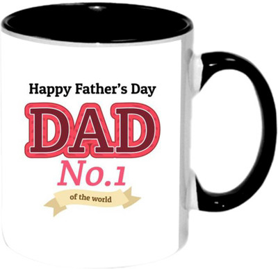 

Ashvah Happy Father's Day 1380 Ceramic Mug(350 ml), Black