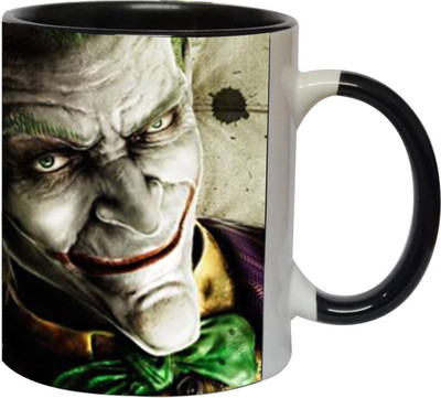 

Ashvah Joker 1585 Ceramic Mug(350 ml), Black