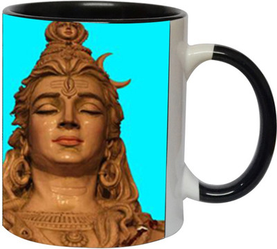 

Ashvah Jai Bhole ki Ceramic Mug(350 ml), Black