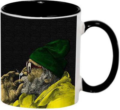 

Ashvah Smoking Ceramic Mug(350 ml), Black