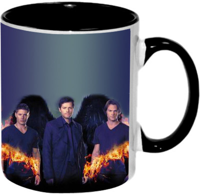 

Ashvah Friends 1402 Ceramic Mug(350 ml), Black