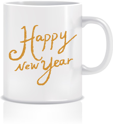 

Everyday Desire Happy New Year Printed Ceramic Coffee Tea ED293 Ceramic Mug(300), Multicolor