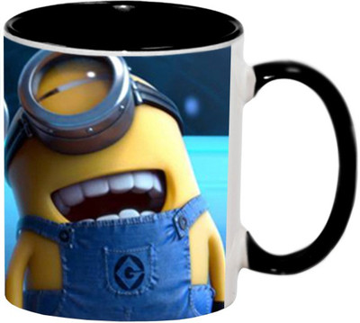 

Ashvah Minions Ceramic Mug(350 ml), Black