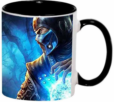 

Ashvah Super Hero Ceramic Mug(350 ml), Black