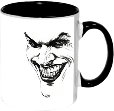 

Ashvah Joker 1439 Ceramic Mug(350 ml), Black