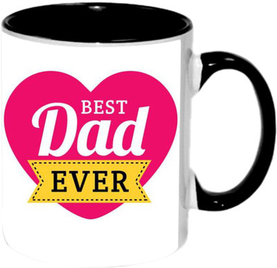 

Ashvah Hapyy Father's Day Ceramic Mug(350 ml), Black