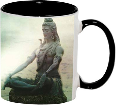 

Ashvah Shiva 1550 Ceramic Mug(350 ml), Black