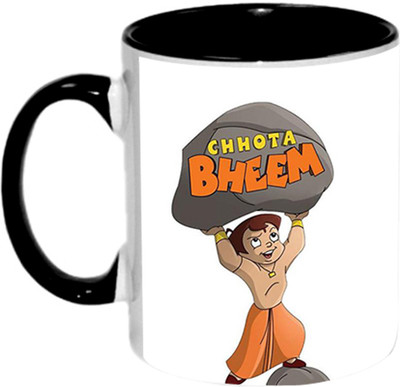 

Ashvah Chhota Bheem Ceramic Mug(350 ml), Black