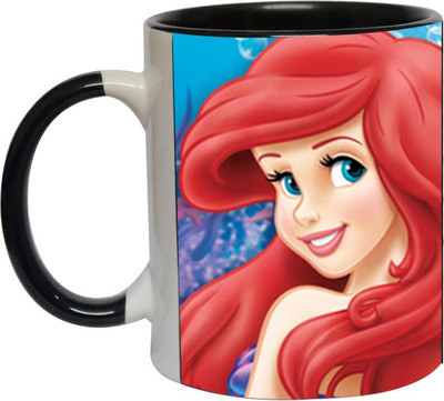 

Ashvah The Little Mermaid 1579 Ceramic Mug(350 ml), Black