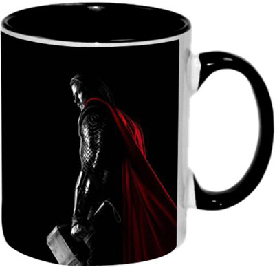 

Ashvah Thor Ceramic Mug(350 ml), Black