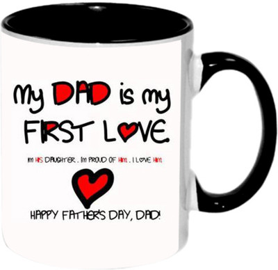 

Ashvah My Dad My Love Ceramic Mug(350 ml), Black