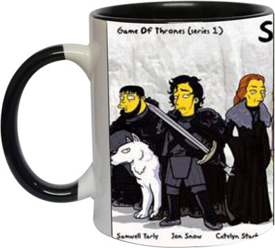 

Ashvah Game of Thrones Ceramic Mug(350 ml), Black