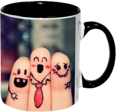 

Ashvah You Thoughts Run Ceramic Mug(350 ml), Black