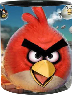 

Ashvah Angry Birds 1509 Ceramic Mug(350 ml), Black