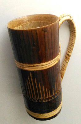 

HappyClick 400ml - Bamboo Wood Mug(400 ml), Brown