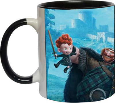 

Ashvah Brave Pixar Ceramic Mug(350 ml), Black
