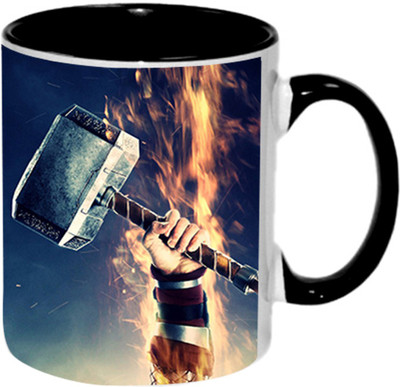 

Ashvah Thor 1424 Ceramic Mug(350 ml), Black