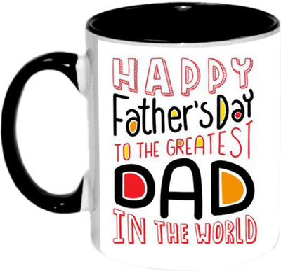 

Ashvah Happy Father's Day 1381 Ceramic Mug(350 ml), Black